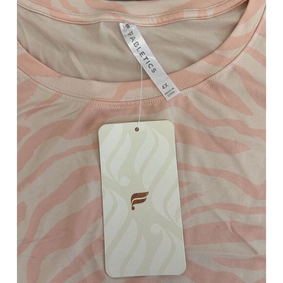 Fabletics Women's Tank Top Blake Muscle Tank Zebra Sporty Loose Fit Size 4X NWT - Picture 2 of 7